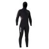 Backbayia Diving Wetsuit Waterproof Full Body One-Piece Wetsuit Long Sleeve Swimsuit with Front Zip for Wading Snorkeling (Black XXXL) view 4