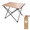 VILLEY Portable Camping Side Table, Ultralight Aluminum Folding Beach Table with Carry Bag for Outdoor Cooking, Picnic, Camp, Boat, Travel - Gold view 1