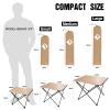 VILLEY Portable Camping Side Table, Ultralight Aluminum Folding Beach Table with Carry Bag for Outdoor Cooking, Picnic, Camp, Boat, Travel - Gold view 3