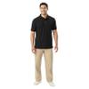French Toast Unisex Sleeve Pique Polo Shirt , Black, XXL view 3