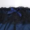 renvena Men's Sissy Crossdress Panties Silk Satin Bulge Pouch Bikini Briefs Low Rise Sleep Bottom Shorts Dark_Blue X-Large view 3