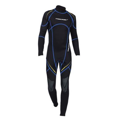 Backbayia Mens Wetsuit Full Body Diving Suit Lightweight Swimwear with Rear Zipper for Spearfishing Snorkeling Surfing (L)