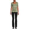 Time & Tru Women's Elbow Length Sleeve T-Shirt (3XL, Green Camo), 22 view 3