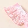 1st First Birthday Outfit Girl Ruffle Short Sleeve Floral Lace One Onesie Tulle Princess Dress+Headband Baby One Year Old Birthday Gifts Cake Smash Party Photo Shoot PinkWithout Crown 12-18 Months view 4