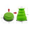 JIELUO Silicone Collapsible Travel Water Cup, 6Pack Collapsible Silicone Cup with Lid, Expandable Drinking Cup Set, Reusable Mug for Camping, Hiking, Travel view 2