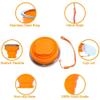 JIELUO Silicone Collapsible Travel Water Cup, 6Pack Collapsible Silicone Cup with Lid, Expandable Drinking Cup Set, Reusable Mug for Camping, Hiking, Travel view 3