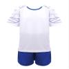 Hansber Kids Boys 2 Piece Basketball Football Clothes Set Breathable Net T-Shirt and Shorts Set Sport Jersey Tracksuit White 12-14 view 1