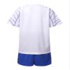Hansber Kids Boys 2 Piece Basketball Football Clothes Set Breathable Net T-Shirt and Shorts Set Sport Jersey Tracksuit White 12-14 view 2