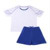 Hansber Kids Boys 2 Piece Basketball Football Clothes Set Breathable Net T-Shirt and Shorts Set Sport Jersey Tracksuit White 12-14 view 3