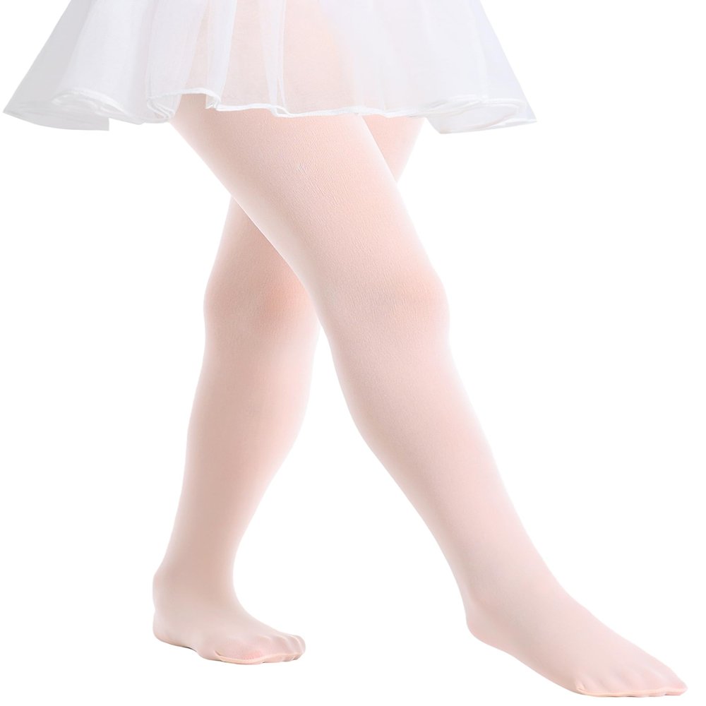 MdnMd Soft Women Ballet Dance Tights Footed Ballet Legging Stocking Pantyhose 1 Pairs (Ballet Pink, Adult-Small, Height 63-65")