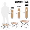 VILLEY Portable Camping Side Table, Ultralight Aluminum Folding Beach Table with Carry Bag for Outdoor Cooking, Picnic, Camp, Boat, Travel - Gold view 3
