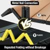VILLEY Portable Camping Side Table, Ultralight Aluminum Folding Beach Table with Carry Bag for Outdoor Cooking, Picnic, Camp, Boat, Travel - Gold view 4