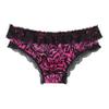 Hedmy Mens Sissy Panties Satin Frilly Lace Cheeky Knickers Feminine Briefs Crossdress Underwear Black Large view 3