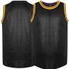 Phoneutrix Blank Basketball Jersey, Men's Mesh Athletic Reversible Sports Shirts S-3XL (Small, Black-Sna) view 1