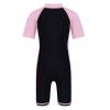 Moily Unisex Boys/Girls Zippered Thermal Shorty Wetsuit UV Sun Protection Rash Guard Set Swimwear Pink&Black A 7-8 view 2