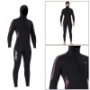 Backbayia Diving Wetsuit Waterproof Full Body One-Piece Wetsuit Long Sleeve Swimsuit with Front Zip for Wading Snorkeling (Black XXL) view 3