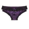 YONGHS Men's Feminine Panties Silky Satin Thong Sissy Knickers Panties French Maid Crossdress Briefs Purple Medium view 1