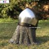 Nautical-Mart SCA LARP 18 Gauge Steel Medieval Combat Bascinet Armor Helmet silver view 4