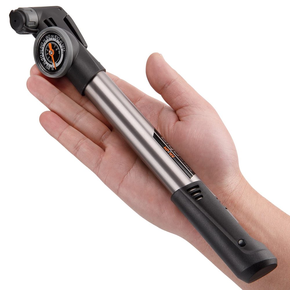 Mini Bike Pump with Pressure Gauge - Presta & Schrader Bike Tire Pump - 120 PSI Portable Bicycle Air Pump for Road & Mountain Bike (Style:A)