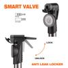 Mini Bike Pump with Pressure Gauge - Presta & Schrader Bike Tire Pump - 120 PSI Portable Bicycle Air Pump for Road & Mountain Bike (Style:A) view 2