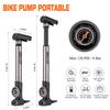 Mini Bike Pump with Pressure Gauge - Presta & Schrader Bike Tire Pump - 120 PSI Portable Bicycle Air Pump for Road & Mountain Bike (Style:A) view 3