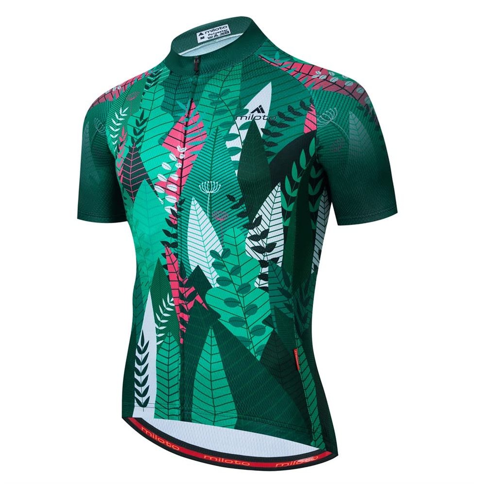 Uriah Men's Cycling Jersey Short Sleeve Reflective Jungle Green Size XXL(CN)
