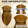 Queekay Wooden Sword Wall Mount Plaque Hanger for Katana Sword Display Stand for Wall Display Plaque with Hardware(Bright Brown,Stylish) view 2