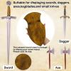 Queekay Wooden Sword Wall Mount Plaque Hanger for Katana Sword Display Stand for Wall Display Plaque with Hardware(Bright Brown,Stylish) view 4