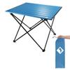 VILLEY Portable Camping Side Table, Ultralight Aluminum Folding Beach Table with Carry Bag for Outdoor Cooking, Picnic, Camp, Boat, Travel - Blue view 1