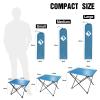 VILLEY Portable Camping Side Table, Ultralight Aluminum Folding Beach Table with Carry Bag for Outdoor Cooking, Picnic, Camp, Boat, Travel - Blue view 3