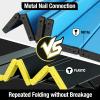 VILLEY Portable Camping Side Table, Ultralight Aluminum Folding Beach Table with Carry Bag for Outdoor Cooking, Picnic, Camp, Boat, Travel - Blue view 4