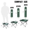 VILLEY Portable Camping Side Table, Ultralight Aluminum Folding Beach Table with Carry Bag for Outdoor Cooking, Picnic, Camp, Boat, Travel - Green view 3