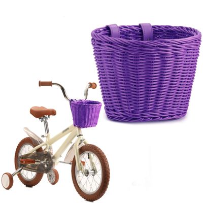 Kids Bike Basket for Boys Girls, Front Toddler Tiny Tricycle Baskets Bike Accessories Small Scooter Arts and Crafts Bike Decoration accessorieskit for Girls