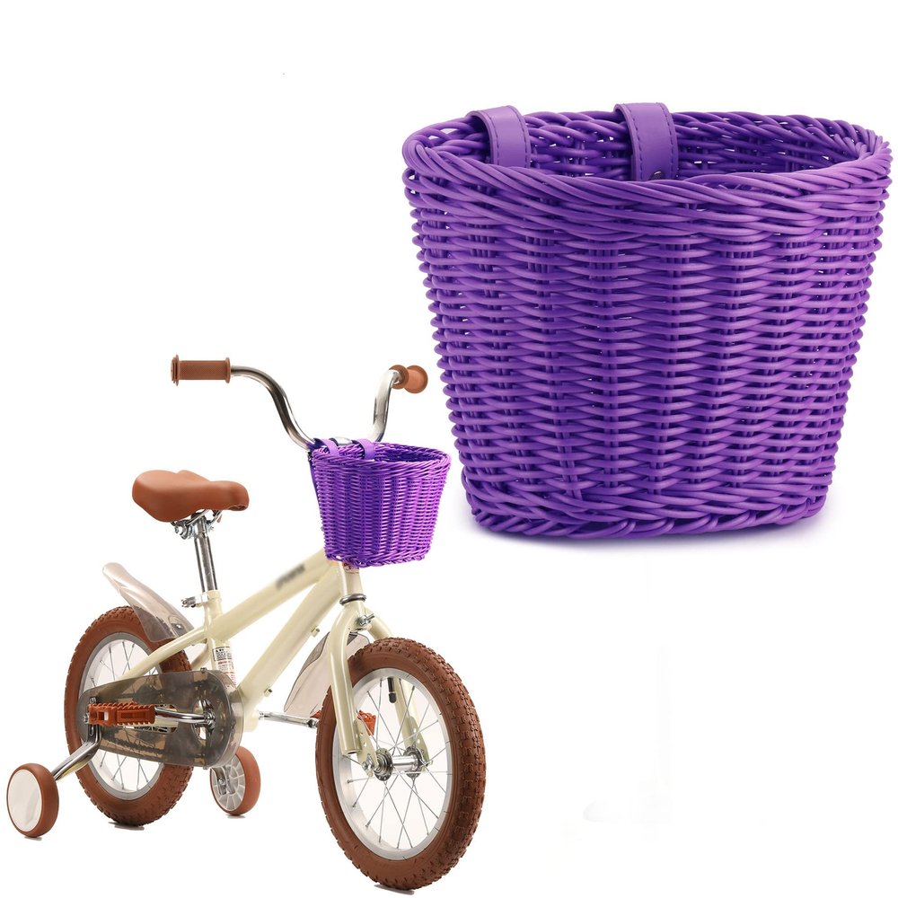 Kids Bike Basket for Boys Girls, Front Toddler Tiny Tricycle Baskets Bike Accessories Small Scooter Arts and Crafts Bike Decoration accessorieskit for Girls