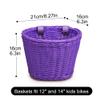 Kids Bike Basket for Boys Girls, Front Toddler Tiny Tricycle Baskets Bike Accessories Small Scooter Arts and Crafts Bike Decoration accessorieskit for Girls view 2