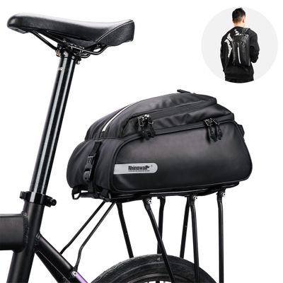 HUNTVP Multifunctional Bike Trunk Bag Bike Rear Seat Bag Waterproof Rear Rack Bag Handbag for Bicycle Cargo Rack Saddle Bag Bicycle Commuter Bag Shoulder Bag