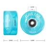CLAS FOX Roller Skate Wheels Light up with Shining Dots and ABEC-9 Bearings Installed 65mm X 35mm 82A 8 PCS Outdoor or Indoor for Double Row Skating (Blue) view 3