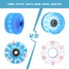 CLAS FOX Roller Skate Wheels Light up with Shining Dots and ABEC-9 Bearings Installed 65mm X 35mm 82A 8 PCS Outdoor or Indoor for Double Row Skating (Blue) view 4