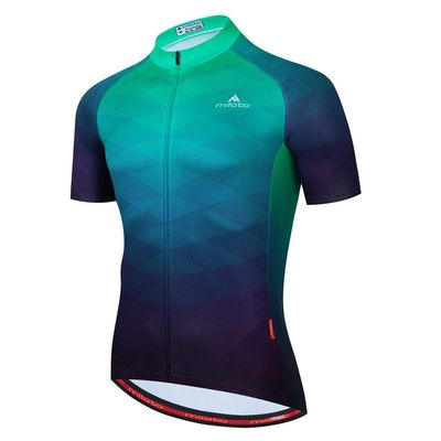 Uriah Men's Cycling Jersey Short Sleeve Reflective Blue Green Size S(CN)