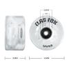 CLAS FOX Roller Skate Wheels Light up with Shining Dots and ABEC-9 Bearings Installed 65mm X 35mm 82A 8 PCS Outdoor or Indoor for Double Row Skating (Transparent) view 3