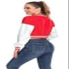 ACEFAST INC Womens Crop Varsity Jacket Letterman Baseball Jacket Bomber Vintage Y2k Streetwear Short Coat view 4
