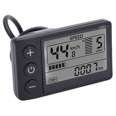 Alomejor S866 LCD Display, 24V 36V Large Screen LCD Display with Plug for Electric
