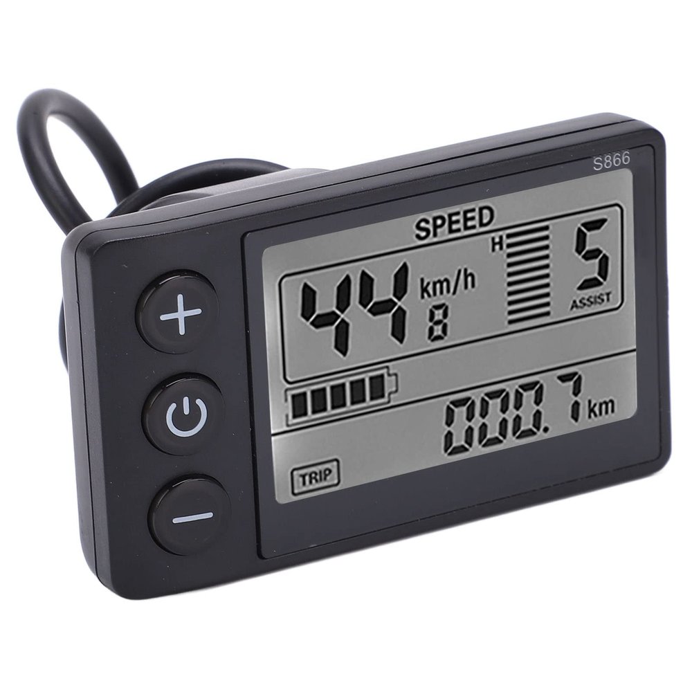 Alomejor S866 LCD Display, 24V 36V Large Screen LCD Display with Plug for Electric