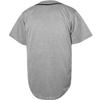 Blank Baseball Button Down Jersey Plain Short Sleeve Hipster Hip Hop T Shirts Jersey (XXX-Large, H-Grey) view 3