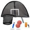 Trampoline Basketball Hoop, Lightweight Universal Board with 2 Pcs Mini Basketball and Pump, Easy to Assemble Fit for Curved Pole or Straight Pole view 1