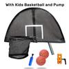 Trampoline Basketball Hoop, Lightweight Universal Board with 2 Pcs Mini Basketball and Pump, Easy to Assemble Fit for Curved Pole or Straight Pole view 4
