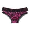 Oyolan Men Silky Satin Sissy Panties Frilly Lace Cheeky Knickers Crossdressing Underwear Feminine Briefs Hot_Pink Medium view 3