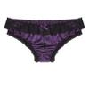 Oyolan Men Silky Satin Sissy Panties Frilly Lace Cheeky Knickers Crossdressing Underwear Feminine Briefs Purple Medium view 1