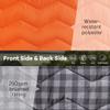 UNIKOME Waterproof Puffy Camping Blanket - Lightweight Packable Outdoor Quilt with Corner Loops, Warm Compact Blanket for Cold Weather Hiking Picnic Stadium Travel, 75"52", Orange view 4