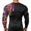 Red Plume Mens 3D Printed Compression Long Sleeve T Shirts Top Tees (Color 3, XL) view 3
